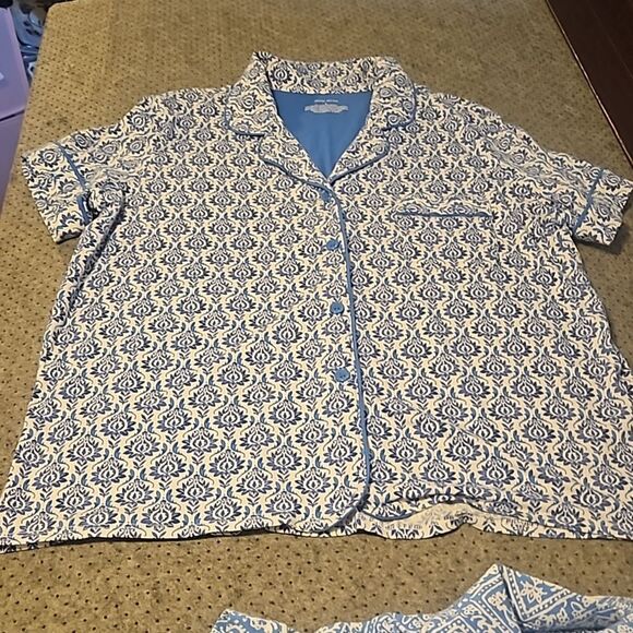 Sleep Sense two tops print white and blue - Picture 2 of 10